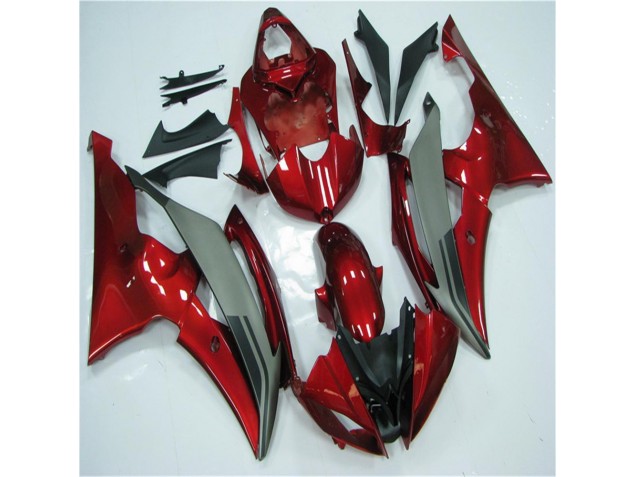 Vermelho Cinzento Carenagem Yamaha R6 2008-2016 Vermelho Cinzento Carenagem Yamaha R6 2008-2016