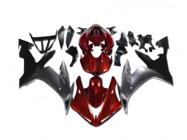 Vermelho Cinzento Preto Carenagem Yamaha R1 2004-2006