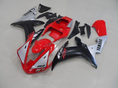 Vermelho Fosco Prata Carenagem Yamaha R1 2002-2003
