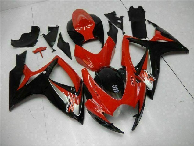 Vermelho Kit Carenagem Suzuki GSXR 600 / 750 K6 2006-2007 Vermelho Kit Carenagem Suzuki GSXR 600 / 750 K6 2006-2007