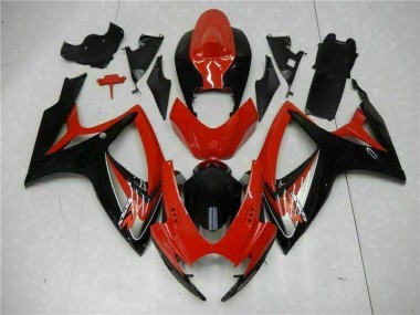 Vermelho Kit Carenagem Suzuki GSXR 600 / 750 K6 2006-2007