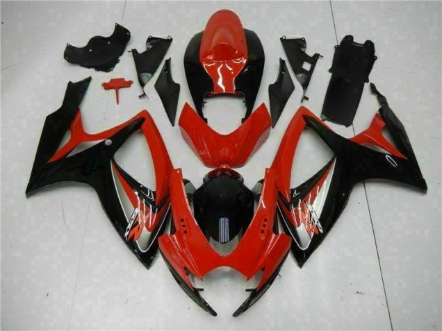 Vermelho Kit Carenagem Suzuki GSXR 600 / 750 K6 2006-2007 Vermelho Kit Carenagem Suzuki GSXR 600 / 750 K6 2006-2007