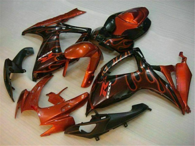 Vermelho Kits Carenagem Suzuki GSXR 600 / 750 K6 2006-2007 Vermelho Kits Carenagem Suzuki GSXR 600 / 750 K6 2006-2007