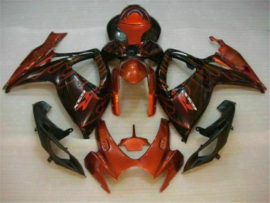 Vermelho Kits Carenagem Suzuki GSXR 600 / 750 K6 2006-2007