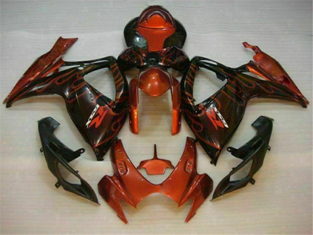 Vermelho Kits Carenagem Suzuki GSXR 600 / 750 K6 2006-2007 Vermelho Kits Carenagem Suzuki GSXR 600 / 750 K6 2006-2007