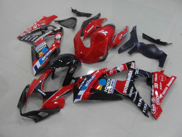 Vermelho Plástico Suzuki GSXR 1000 K7 2007-2008 Vermelho Plástico Suzuki GSXR 1000 K7 2007-2008