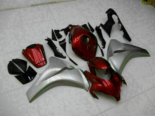 Vermelho Prata Abs Plástico Honda CBR 1000RR 2008-2011 Vermelho Prata Abs Plástico Honda CBR 1000RR 2008-2011