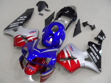 Vermelho Prata Azul Carenagem Honda CBR 600RR 2003-2004