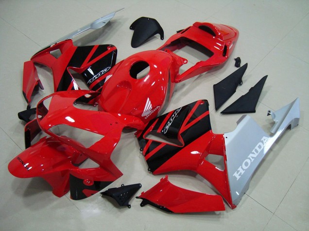 Vermelho Prata Carenagem Honda CBR 600RR 2003-2004 Vermelho Prata Carenagem Honda CBR 600RR 2003-2004