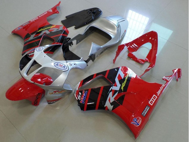 Vermelho Prata Carenagem Honda VTR 1000 2000-2006 Vermelho Prata Carenagem Honda VTR 1000 2000-2006