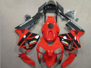 Vermelho Preto Abs Kit Completos Carenagem Honda CBR 600RR 2003-2004
