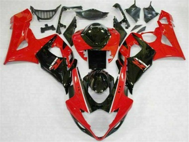 Vermelho Preto Abs Kits Completos Carenagem Suzuki GSXR 1000 K5 2005-2006