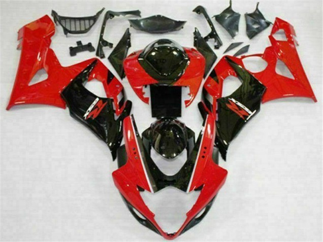 Vermelho Preto Abs Kits Completos Carenagem Suzuki GSXR 1000 K5 2005-2006 Vermelho Preto Abs Kits Completos Carenagem Suzuki GSXR 1000 K5 2005-2006