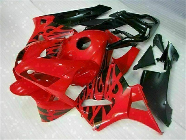Vermelho Preto Abs Plástico Honda CBR 600RR 2003-2004 Vermelho Preto Abs Plástico Honda CBR 600RR 2003-2004
