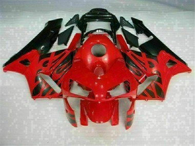 Vermelho Preto Abs Plástico Honda CBR 600RR 2003-2004