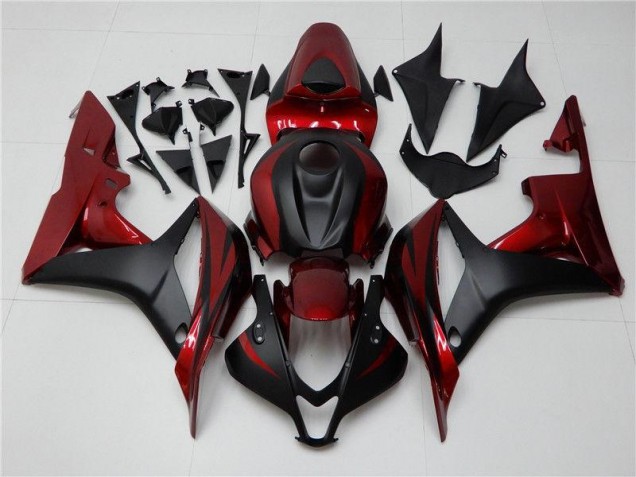 Vermelho Preto Abs Plástico Honda CBR 600RR 2007-2008 Vermelho Preto Abs Plástico Honda CBR 600RR 2007-2008