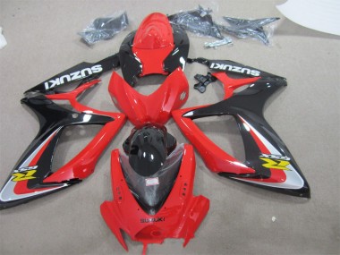Vermelho Preto Abs Plástico Suzuki GSXR 600 K6 2006-2007