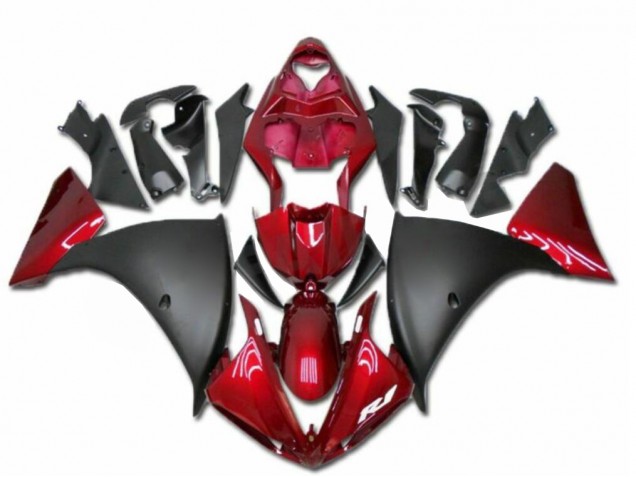 Vermelho Preto Abs Plástico Yamaha R1 2009-2011 Vermelho Preto Abs Plástico Yamaha R1 2009-2011