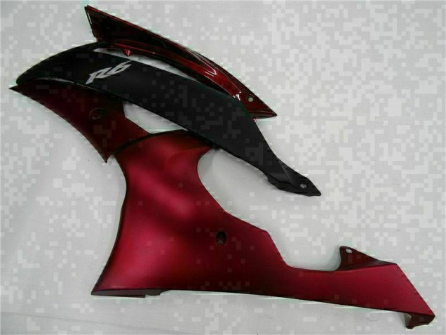 Vermelho Preto Abs Plástico Yamaha R6 2008-2016 Vermelho Preto Abs Plástico Yamaha R6 2008-2016
