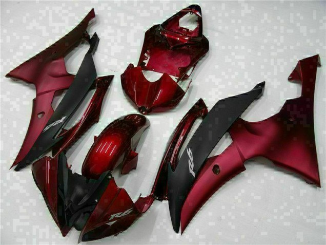 Vermelho Preto Abs Plástico Yamaha R6 2008-2016 Vermelho Preto Abs Plástico Yamaha R6 2008-2016