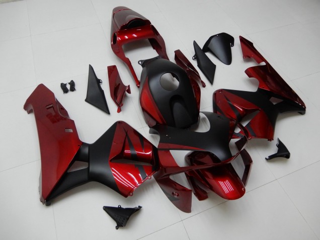 Vermelho Preto Abs Plásticos Honda CBR 600RR 2003-2004 Vermelho Preto Abs Plásticos Honda CBR 600RR 2003-2004