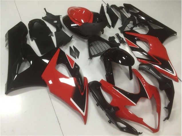 Vermelho Preto Abs Plásticos Suzuki GSXR 1000 K5 2005-2006 Vermelho Preto Abs Plásticos Suzuki GSXR 1000 K5 2005-2006