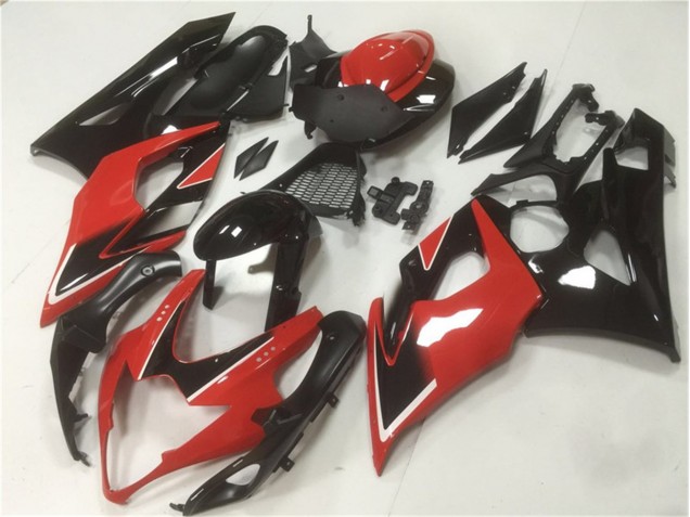 Vermelho Preto Abs Plásticos Suzuki GSXR 1000 K5 2005-2006 Vermelho Preto Abs Plásticos Suzuki GSXR 1000 K5 2005-2006