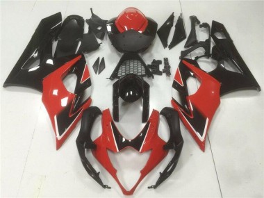 Vermelho Preto Abs Plásticos Suzuki GSXR 1000 K5 2005-2006
