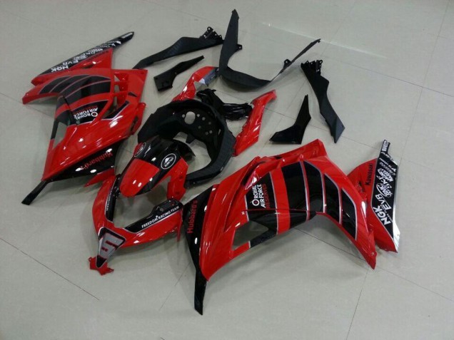 Vermelho Preto Airforce Carenagem Kawasaki ZX 300R 2013-2016