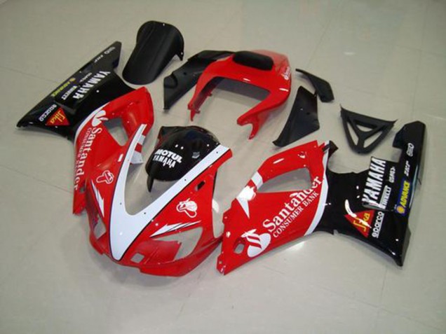 Vermelho Preto Branco Carenagem Yamaha R1 2000-2001 Vermelho Preto Branco Carenagem Yamaha R1 2000-2001