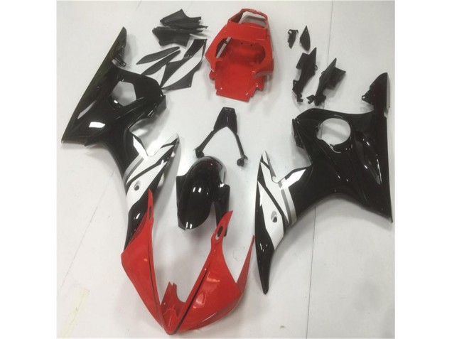 Vermelho Preto Branco Carenagem Yamaha R6 2003-2005 Vermelho Preto Branco Carenagem Yamaha R6 2003-2005