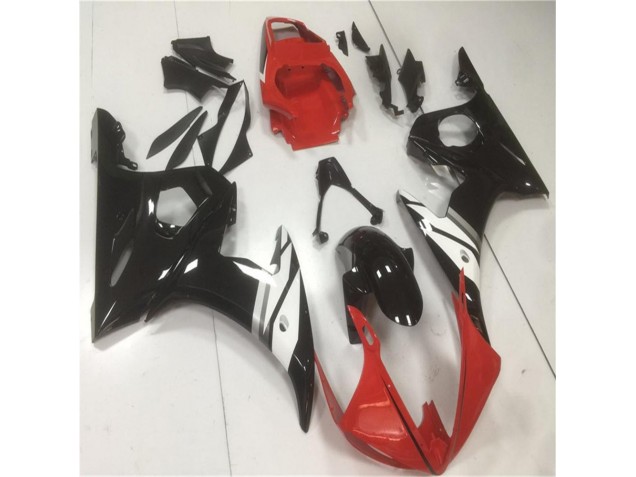 Vermelho Preto Branco Carenagem Yamaha R6 2003-2005 Vermelho Preto Branco Carenagem Yamaha R6 2003-2005