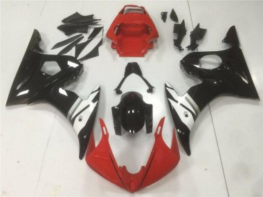 Vermelho Preto Branco Carenagem Yamaha R6 2003-2005