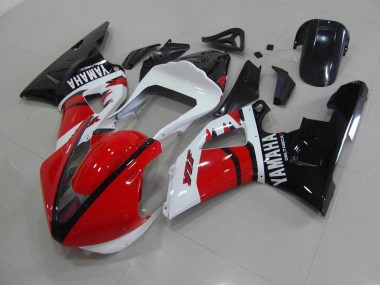 Vermelho Preto Branco Versão de Corrida Carenagem Yamaha R1 2000-2001