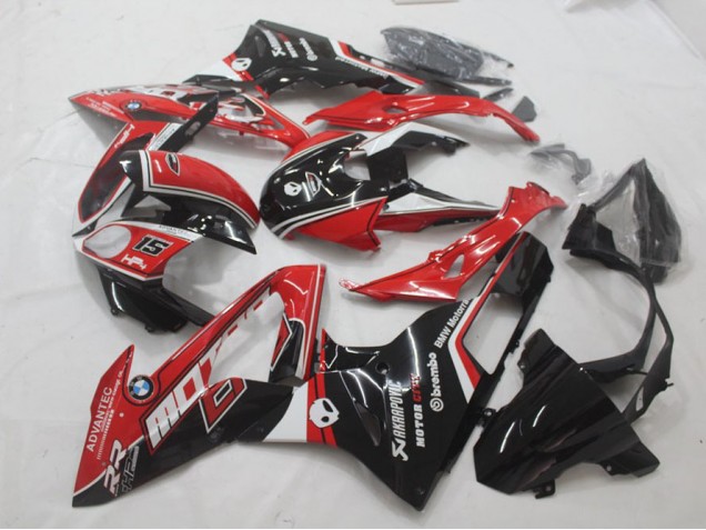 Vermelho Preto Carenagem BMW S1000RR 2015-2018 Vermelho Preto Carenagem BMW S1000RR 2015-2018
