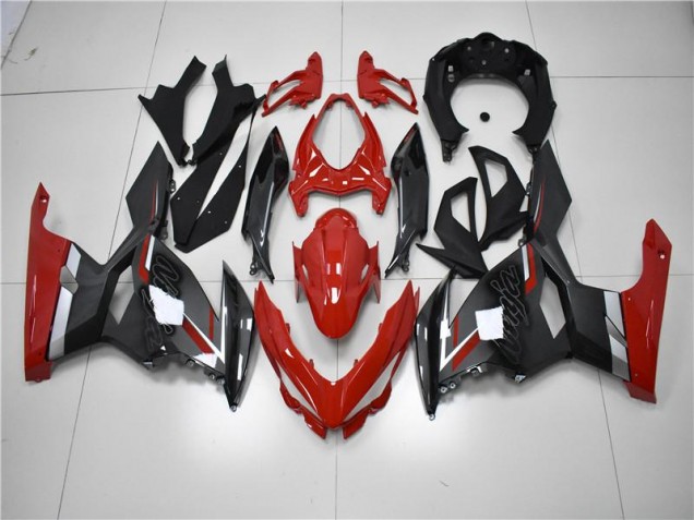 Vermelho Preto Carenagem Kawasaki EX650 2006-2008