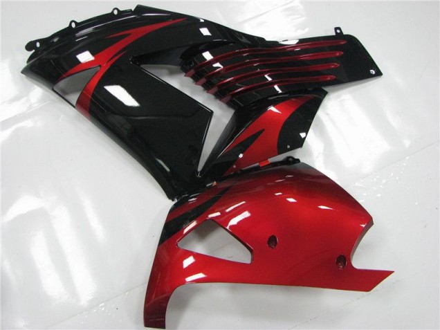 Vermelho Preto Carenagem Kawasaki ZX14R ZZR 1400 2006-2011 Vermelho Preto Carenagem Kawasaki ZX14R ZZR 1400 2006-2011
