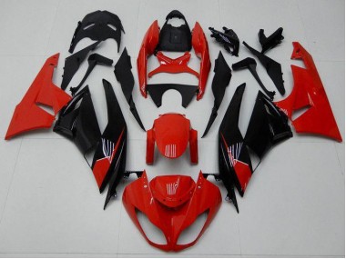 Vermelho Preto Carenagem Kawasaki ZX6R 2009-2012