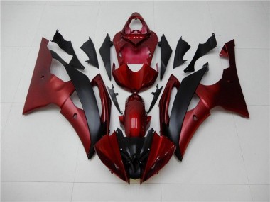Vermelho Preto Carenagem & Plástico Yamaha R6 2008-2016