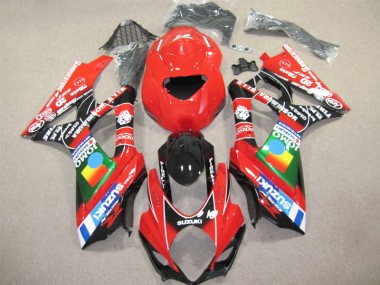 Vermelho Preto Carenagem Suzuki GSXR 1000 K7 2007-2008