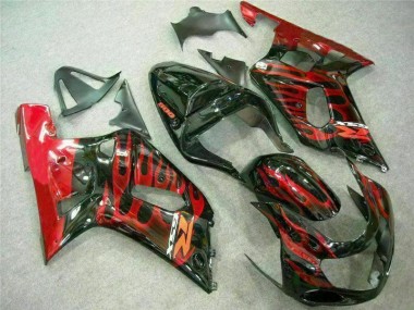 Vermelho Preto Carenagem Suzuki GSXR 600 / 750 K1 K2 K3 2001-2003