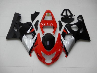 Vermelho Preto Carenagem Suzuki GSXR 600 / 750 K4 2004-2005