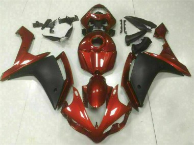 Vermelho Preto Carenagem Yamaha R1 2007-2008