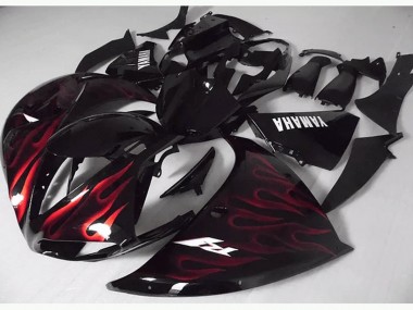 Vermelho Preto Chama Carenagem Yamaha R1 2012-2014