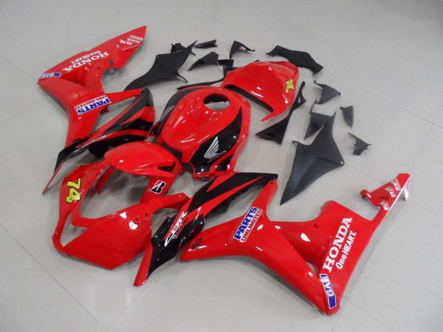 Vermelho Preto Corrida Carenagem Honda CBR 600RR 2007-2008 Vermelho Preto Corrida Carenagem Honda CBR 600RR 2007-2008