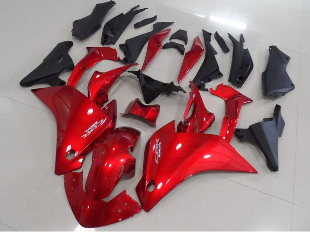 Vermelho Preto Fosco Carenagem Honda CBR 250RR 2011-2013 Vermelho Preto Fosco Carenagem Honda CBR 250RR 2011-2013