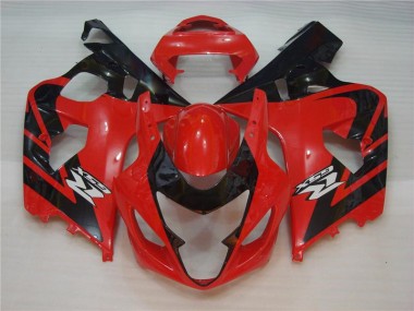 Vermelho Preto Injeção Kit Carenagem Suzuki GSXR 600 / 750 K4 2004-2005