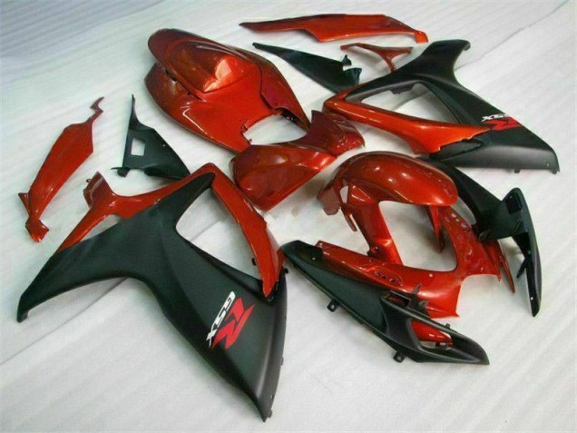 Vermelho Preto Injeção Kit Carenagem Suzuki GSXR 600 / 750 K6 2006-2007 Vermelho Preto Injeção Kit Carenagem Suzuki GSXR 600 / 750 K6 2006-2007