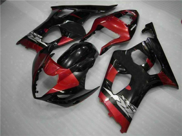 Vermelho Preto Kit Carenagem Suzuki GSXR 1000 K3 2003-2004 Vermelho Preto Kit Carenagem Suzuki GSXR 1000 K3 2003-2004