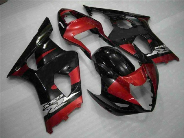 Vermelho Preto Kit Carenagem Suzuki GSXR 1000 K3 2003-2004 Vermelho Preto Kit Carenagem Suzuki GSXR 1000 K3 2003-2004